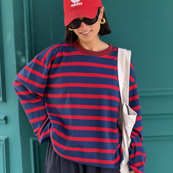 تی شرت vintage خط قرمز